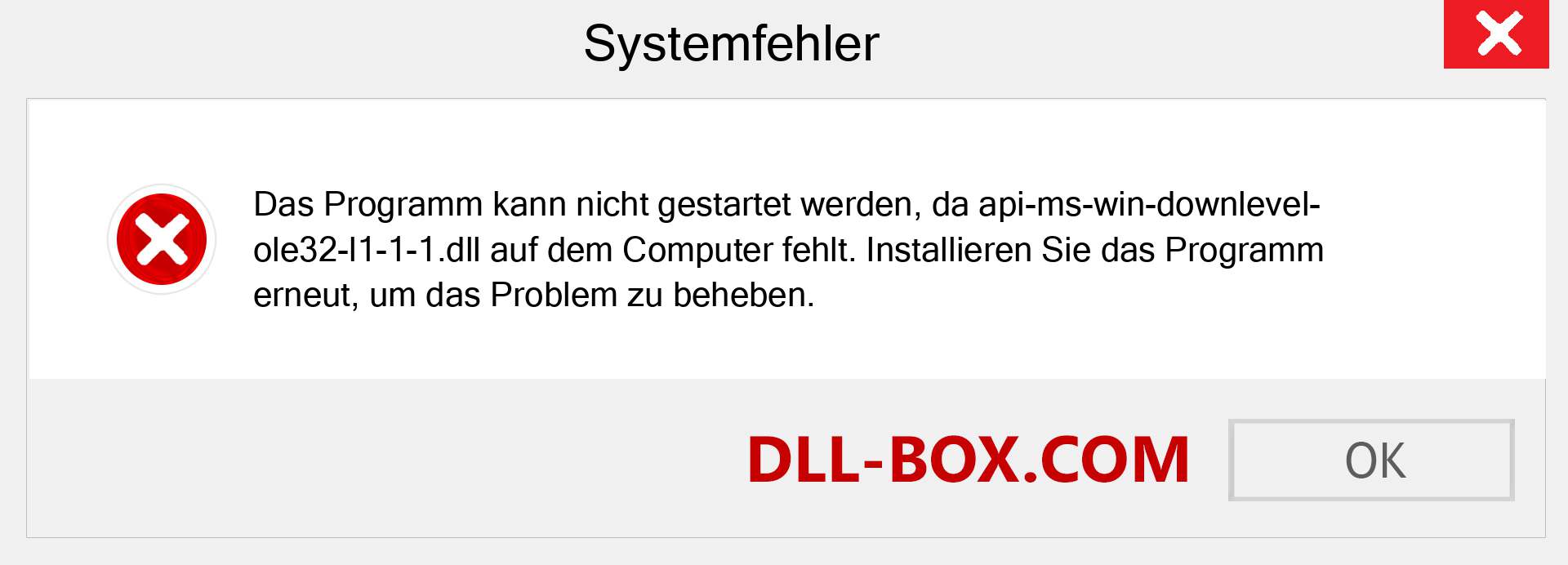 api-ms-win-downlevel-ole32-l1-1-1.dll-Datei fehlt?. Download für Windows 7, 8, 10 - Fix api-ms-win-downlevel-ole32-l1-1-1 dll Missing Error unter Windows, Fotos, Bildern