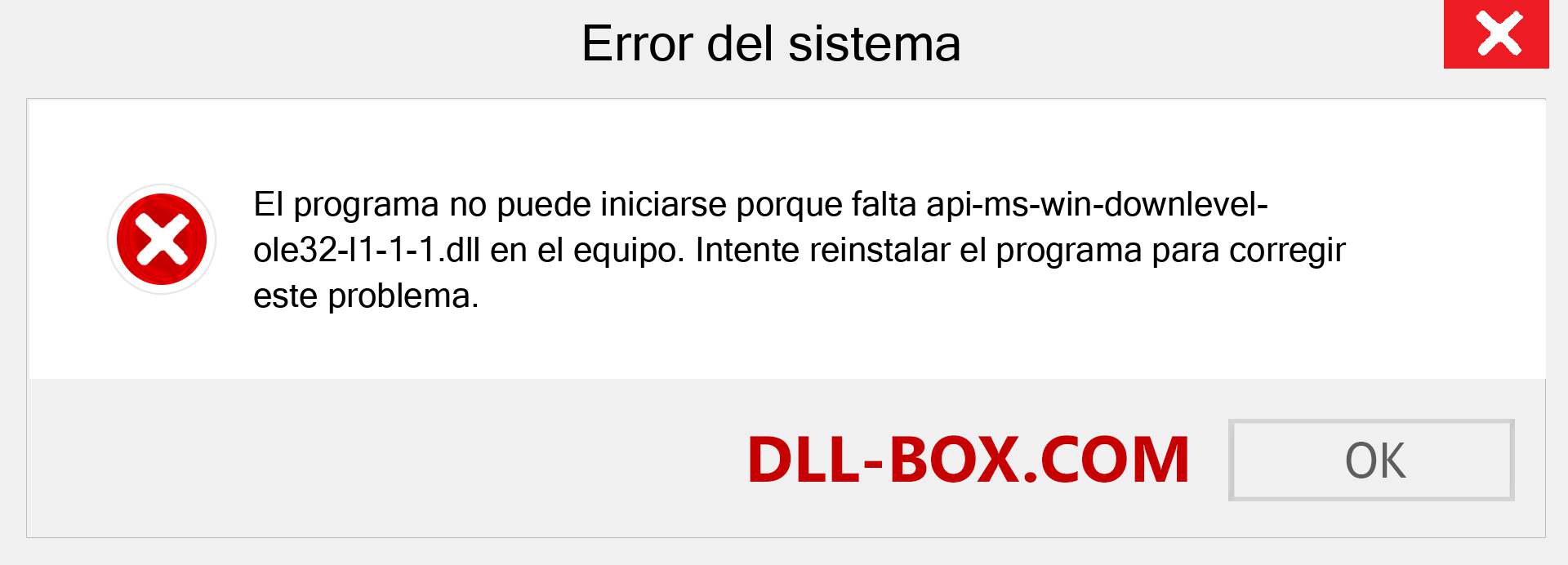 ¿Falta el archivo api-ms-win-downlevel-ole32-l1-1-1.dll ?. Descargar para Windows 7, 8, 10 - Corregir api-ms-win-downlevel-ole32-l1-1-1 dll Missing Error en Windows, fotos, imágenes